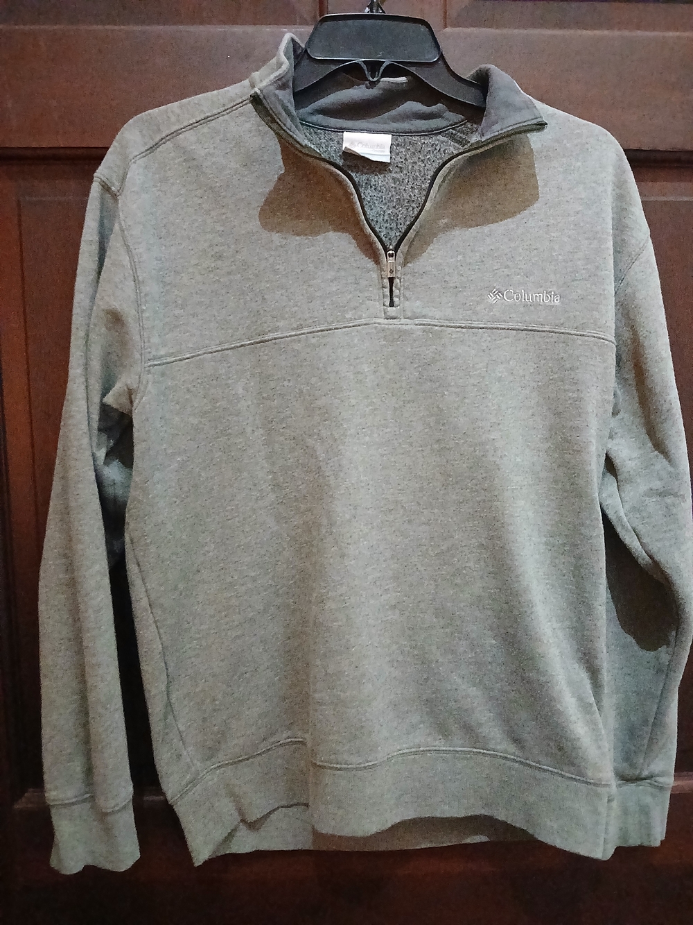 Columbia Men's Grey Quarter-Zip Hart Mountain Pullover Size S